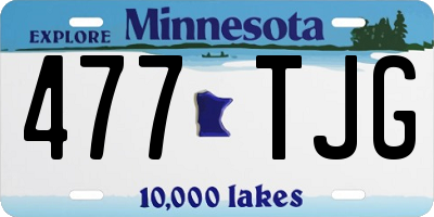 MN license plate 477TJG