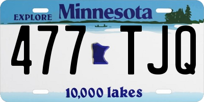 MN license plate 477TJQ