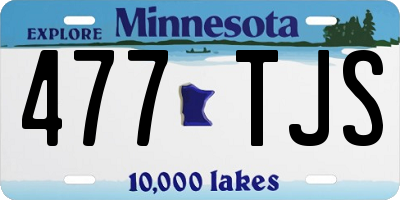 MN license plate 477TJS