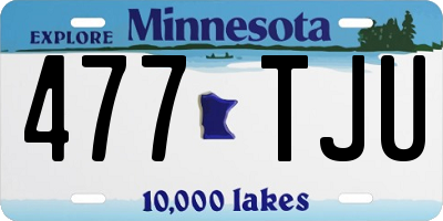 MN license plate 477TJU