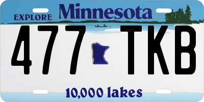 MN license plate 477TKB