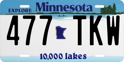 MN license plate 477TKW
