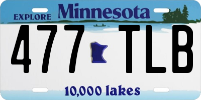MN license plate 477TLB