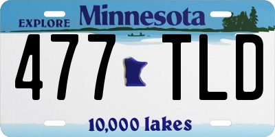 MN license plate 477TLD