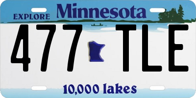 MN license plate 477TLE