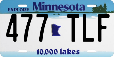 MN license plate 477TLF