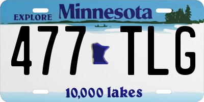 MN license plate 477TLG