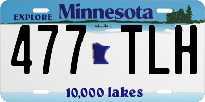 MN license plate 477TLH