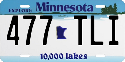 MN license plate 477TLI