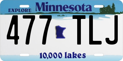 MN license plate 477TLJ