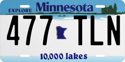 MN license plate 477TLN
