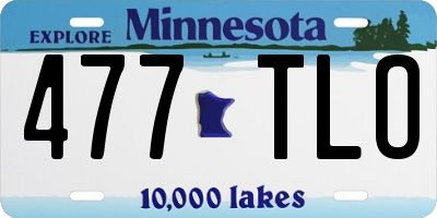 MN license plate 477TLO