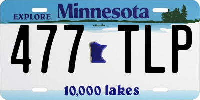 MN license plate 477TLP