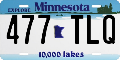 MN license plate 477TLQ