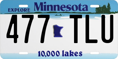 MN license plate 477TLU