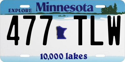 MN license plate 477TLW