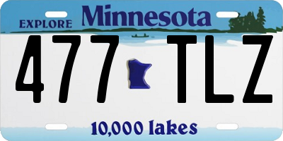 MN license plate 477TLZ