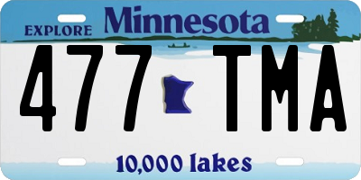 MN license plate 477TMA