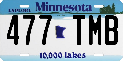MN license plate 477TMB