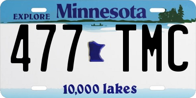 MN license plate 477TMC