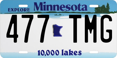 MN license plate 477TMG