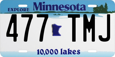 MN license plate 477TMJ