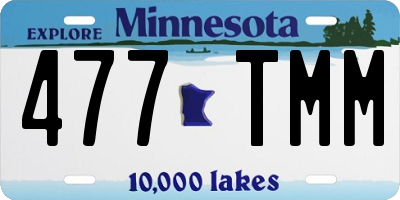 MN license plate 477TMM