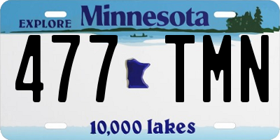 MN license plate 477TMN