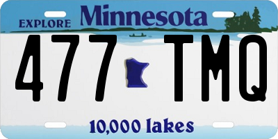 MN license plate 477TMQ