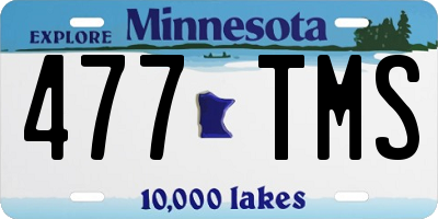 MN license plate 477TMS