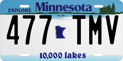 MN license plate 477TMV