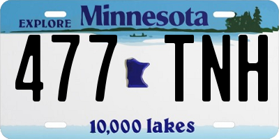 MN license plate 477TNH