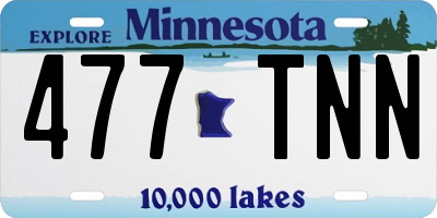 MN license plate 477TNN