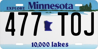 MN license plate 477TOJ