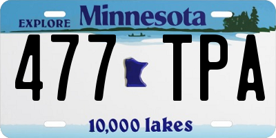 MN license plate 477TPA