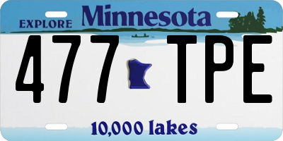 MN license plate 477TPE
