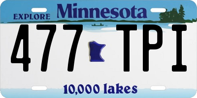 MN license plate 477TPI