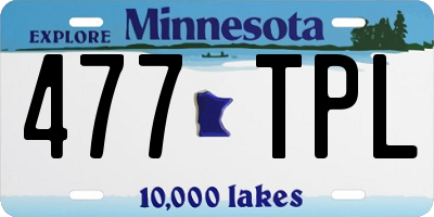 MN license plate 477TPL