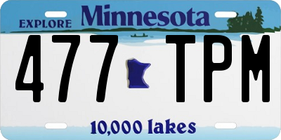 MN license plate 477TPM