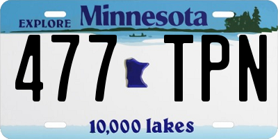 MN license plate 477TPN