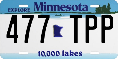 MN license plate 477TPP