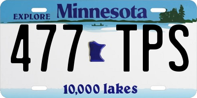 MN license plate 477TPS