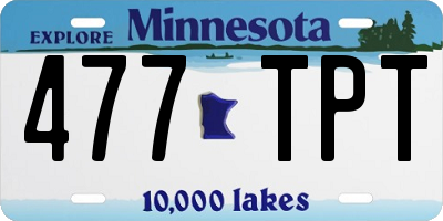 MN license plate 477TPT