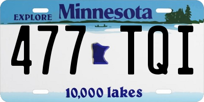 MN license plate 477TQI