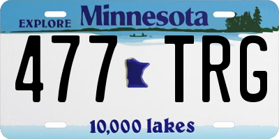 MN license plate 477TRG