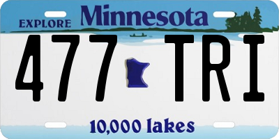 MN license plate 477TRI