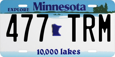 MN license plate 477TRM