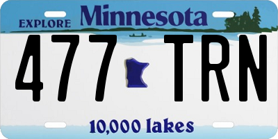 MN license plate 477TRN