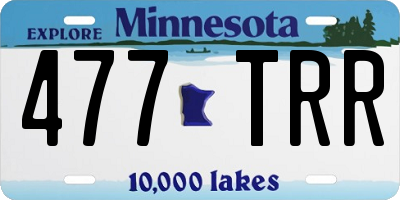 MN license plate 477TRR