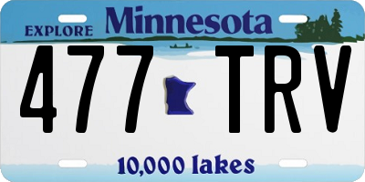 MN license plate 477TRV